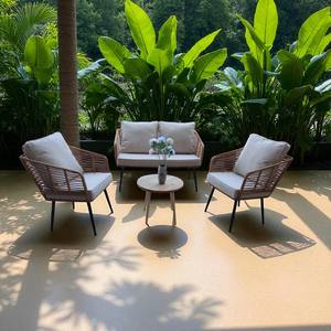 PRSF-162 Vietnam-Made Faux Wicker Poly Rattan Outdoor Sofa Set Stylish Garden Furniture <b>for</b> Patio Garden Leisure <b>Seating</b> - Product Image 1