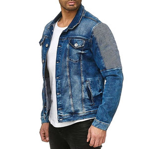 Chaqueta vaquera extragrande de Estilo Vintage para hombre de alta calidad MOQ bajo abrigo vaquero de moda informal al por mayor - Product Image 2