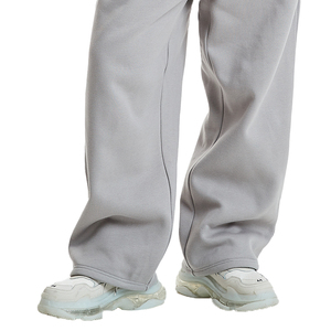 Pantalon de survêtement streetwear OEM 2026 pour homme, coupe large et droite, style vintage, en mélange de coton épais, évasé et ample - Product Image 3