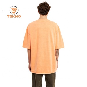 Wholesale 100% Cotton Drop Shoulder <b>T</b>-<b>Shirt</b> for <b>Men</b> High Quality Heavyweight Mock Neck Plain Customizable Oversized Long Fit - Product Image 5
