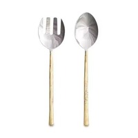 Crafts Village Traditionelles Design Silber Edelstahl Salatbesteck-Set für Zuhause Hochzeit Essen-Umweltfreundlich Spülmaschinenfest