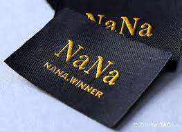 Muestra gratis Nuevo diseño de etiquetas de ropa blanca privada tejidas Etiquetas de algodón de cuello de hierro personalizadas Marcas privadas Bolsas de uso de máquina impresas - Product Image 1