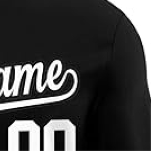 Veste de sport personnalisée noire et grise à design bicolore, nom et numéro d'équipe personnalisés, style Letterman - Product Image 4