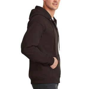 Sweat Homme Hiver Causal Polaire Full Zip Hoodie Marron - Product Image 3