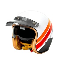 Casque de moto électrique ABS toutes saisons certifié Full Face Design Hommes Femmes New Vintage Safety First