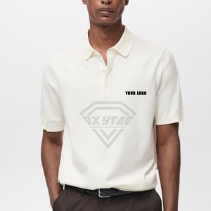 Tendance Logo brodé personnalisé 100% coton Golf polos personnalisés hommes Golf affaires uniformes couleur unie polos - Product Image 5