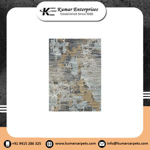 Ensemble de tapis persans en soie de bambou noués à la main, design turc, à poils coupés, brodés, abstraits, de prière, antidérapants, à poils moyens - Product Image 2