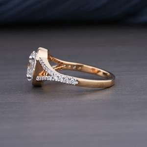 Superbe qualité 1.38ct Lab Grown Diamond en plaqué or blanc 18 carats DEF VS SI HPHT cvd Fine Ring Classy Hip Hop Ring Qualitative - Product Image 3