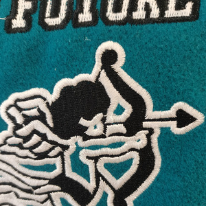 Wholesale Designer Clothing Blank Custom Logo Baseball Jackets Stretch Cotton Embroidery Varsity Jacket - Product Image 5