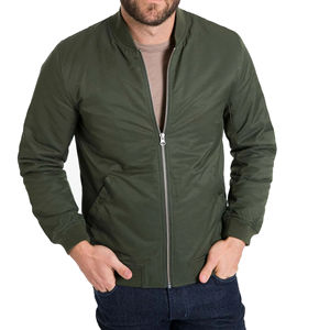 Chaqueta Bomber Verde con Logotipo Personalizado de la Mejor Calidad para Hombre, Chaqueta de Invierno de Talla Grande con Cuello Alto, Servicio OEM de Calidad Personalizado - Product Image 6