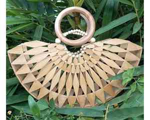 กระเป๋าไม้ไผ่มีสไตล์พร้อมถุงไม้ไผ่นุ่มๆออกแบบมาสำหรับชุดสวมใส่ประจำวันในฤดูร้อนและตลาดค้าปลีกทั่วโลก - Product Image 1