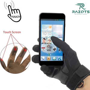 ถุงมือแข่งรถสำหรับทุกเพศถุงมือขี่มอเตอร์ไซค์แบบออฟโรด MTB หนังเต็มนิ้วกันน้ำ - Product Image 6