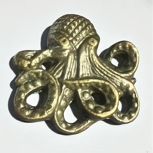 Antique Brass bạch tuộc Knob | Tủ sắt kéo xử lý | Đồ nội thất hải lý ngăn kéo Knob 2.5 inch - Product Image 1