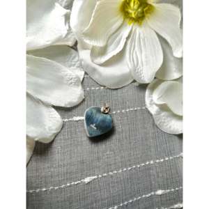 Navajo Handmade Sterling Silver Pendant with White Buffalo Bezel Setting Inlay - Product Image 5