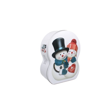 High-Grade Quality Customizable Snowman Shaped Tinplate Food Storage Box for Candy <b>Chocolate</b> Lollipop - Product Image 2