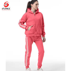 Ensemble de survêtement élégant pour femmes, taille plus, à capuche, personnalisé, séchage rapide, décontracté, impression et design de logo personnalisés, style 2025 - Product Image 2