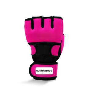 Púrpura medio dedo acolchado protección de manos Gel rápido envolturas de boxeo diseño de logotipo personalizado entrenamiento de gimnasio envolturas de mano - Product Image 3