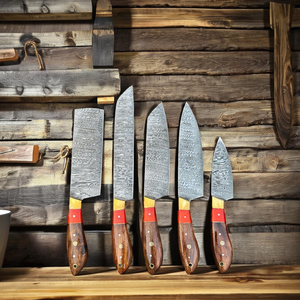 Juego de Chef clásico de 5 uds de alta calidad para caza al aire libre y colección de cuchillos Premium de cocina - Product Image 2