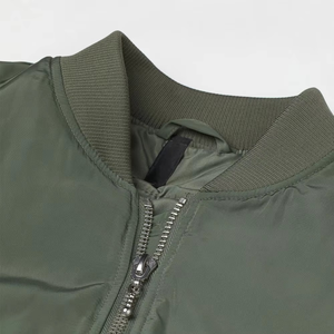 Custom Logo Women's Fashion bomber Jackets <b>Long</b> Sleeve Baseball Cropped Letterman Outerwear Jacket Women Crop Bomber Jackets - Product Image 4