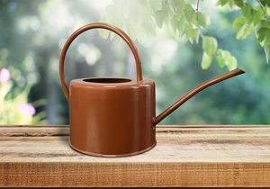 Arrosoir en métal design rouge brillant pour plantes d'intérieur, jardins communautaires, serres - Product Image 4