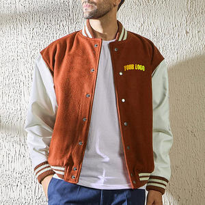 Chaqueta Varsity de Alta Calidad para Hombre, con Logotipo Personalizado Bordado, Parches de Cuero en la Parte Delantera, Resistente al Viento y al Agua - Product Image 4