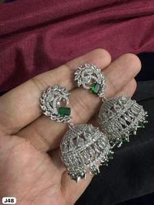 CONJUNTO DE PENDIENTES ESTILO CLÁSICO DE DIAMANTE AMERICANO PARA BODAS CONJUNTO DE PENDIENTES ESTILO CLÁSICO DE MODA PARA MUJER Y NIÑA - Product Image 3