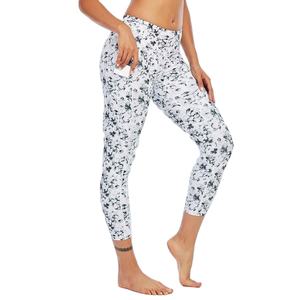 Leggings en satin à taille haute et coupe ajustée pour femmes, imprimés sur mesure, étiquette privée, leggings de sublimation pour filles, vente en gros - Product Image 3