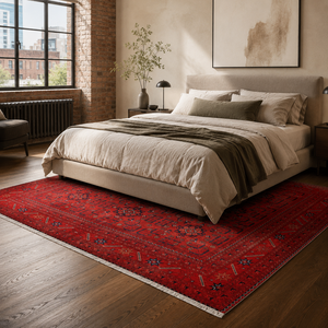 Alfombra Lavable Tribal Pergamon Garnet de Rug Weavers RW7143, Venta al por Mayor con Envío Directo, Chenilla Lavable, 10 Tamaños - Product Image 4
