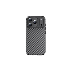 Coque de téléphone en silicone liquide souple de qualité supérieure Netzy SAFA Negro Series pour iPhone 17 Pro, protection arrière noire - Product Image 2