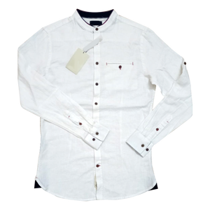 Camisas de manga larga de moda para hombre de viscosa de algodón 100% hechas a medida con cuello Ben, diseño cómodo transpirable de verano 2022 - Product Image 2