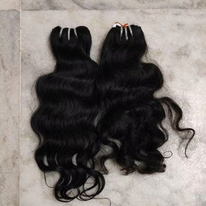 มัดผมธรรมชาติ13A ผมคน100% 100% อินเดียใต้ที่ยังไม่ผ่านการทำสารเคมี - Product Image 1