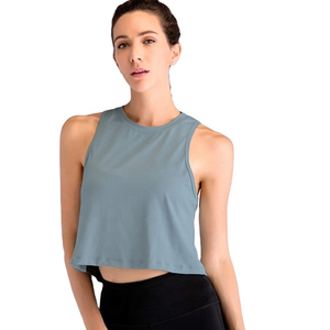 Top corto de algodón Premium de gran tamaño con cuello redondo liso para mujer al por mayor con estilo al mejor precio y hombros descubiertos logotipo personalizado - Product Image 1