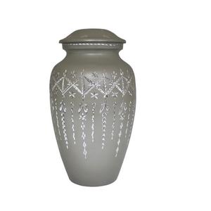 Urna moderna de Metal de aluminio para cremación de cenizas humanos para adultos, suministros de urnas funerarias de Metal con logotipo personalizado, Color azul - Product Image 3