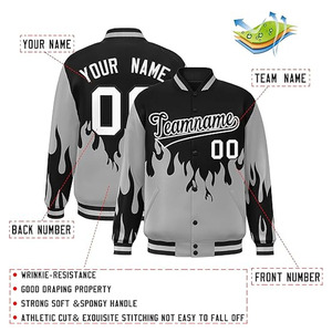 Sublimación personalizada Impreso Nombre del equipo y número College Varsity Chaquetas para hombres y mujeres High Street Men Chaquetas de poliéster - Product Image 2