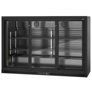 Enfriador comercial para barra trasera - 1350 mm - 320 L - con 3 puertas corredizas de vidrio - Negro - Product Image 6