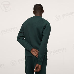 Sweat-shirt pour homme 100% coton, vente en gros, sweat-shirt décontracté pour homme à col rond uni, avec poches, streetwear, pull basique - Product Image 3