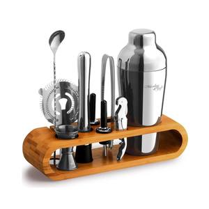 Ensemble d'outils de bar en finition or de luxe avec boîte de rangement en bois massif, accessoires professionnels pour la préparation de cocktails, élégant essentiel de bar - Product Image 6