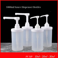 Logo personnalisé bouteilles distributeur de sauce en plastique avec pompe 10ml 20ml 30ml pour le miel sirop lait condensé boisson boutique Restaurant