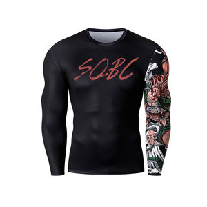 Plain UPF 50 Bedruckt Swimwear Mens Active Wear <b>Rash</b> <b>Guard</b> Long Sleeve Compression Shirts <b>Rash</b> <b>Guard</b> - Product Image 1