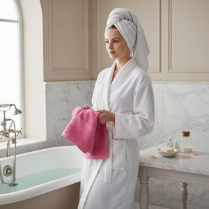 Serviette de toilette personnalisée avec logo, 100 % coton, ultra douce, séchage rapide, certifiée Oeko-Tex, luxe, hôtel, spa, salon, cadeau, vente en gros - Product Image 2