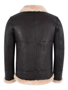 Chaqueta de Cuero de Oveja para Hombre, Diseño de Moda de Alta Calidad, Chaqueta de Cuero PU Personalizada de Color Sólido para Hombre, Chaquetas de Invierno - Product Image 2