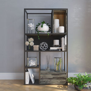 Modern Decorative SFKS006 Bookshelf 80x30x140cm Wood Standing Type for Living Room - Product Image 5