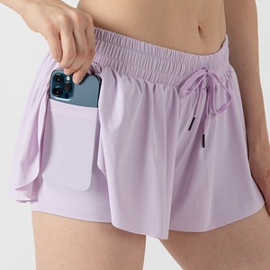 Pantalones cortos informales de alta calidad con cintura elástica para mujer, pantalones cortos para correr, correr, Fitness, pantalones cortos para mujer a la venta, servicio OEM - Product Image 5