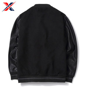 Chaqueta con parches bordados de chenilla OEM para hombre, chaqueta de lona fina con cuello levantado, ropa de calle Letterman, bombardero de béisbol para ropa informal - Product Image 2