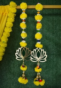 พวงมาลัยบัว3ฟุตประดับงานแต่งดอกดาวเรืองปอมปอมดิวาลีหรือฉากหลังถ่ายรูปสำหรับตกแต่งธีมอเมริกันหรืองานแต่งงาน - Product Image 3