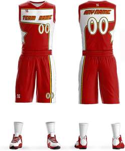 Ensemble de shorts de basketball respirants à motif léopard personnalisés, uniformes d'équipe de performance personnalisés pour le sport - Product Image 1