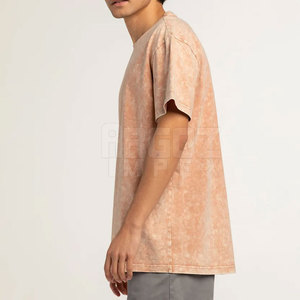 T-shirts OEM sur mesure 100% coton délavés à l'acide vente en gros de vêtements pour hommes à bas prix - Product Image 5