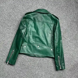 Veste en cuir pour femme, best-seller, design optimal, OEM, veste en cuir d'extérieur personnalisée avec logo et couleur personnalisés, en meilleur matériau - Product Image 2