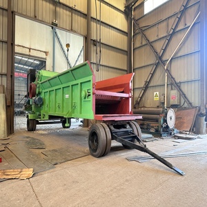 Tree Log Chipping <b>Machine</b> Industrial Hydraulic Wood <b>Forestry</b> Mobile Diesel Drum Chipper 10t/h Capacity 19-20mm Granularity - Product Image 1