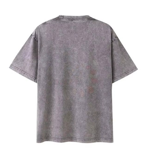 T-shirts graphiques vintage surdimensionnés pour hommes 2025 coton épais délavé à l'acide Style Streetwear à séchage rapide grande taille vêtements tricotés - Product Image 2